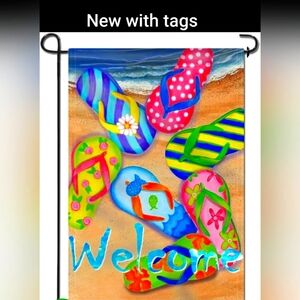🩴Seasonal FLIP FLOP Decorative Garden Flag Vibrant Durable  Weather-Resistant🩴